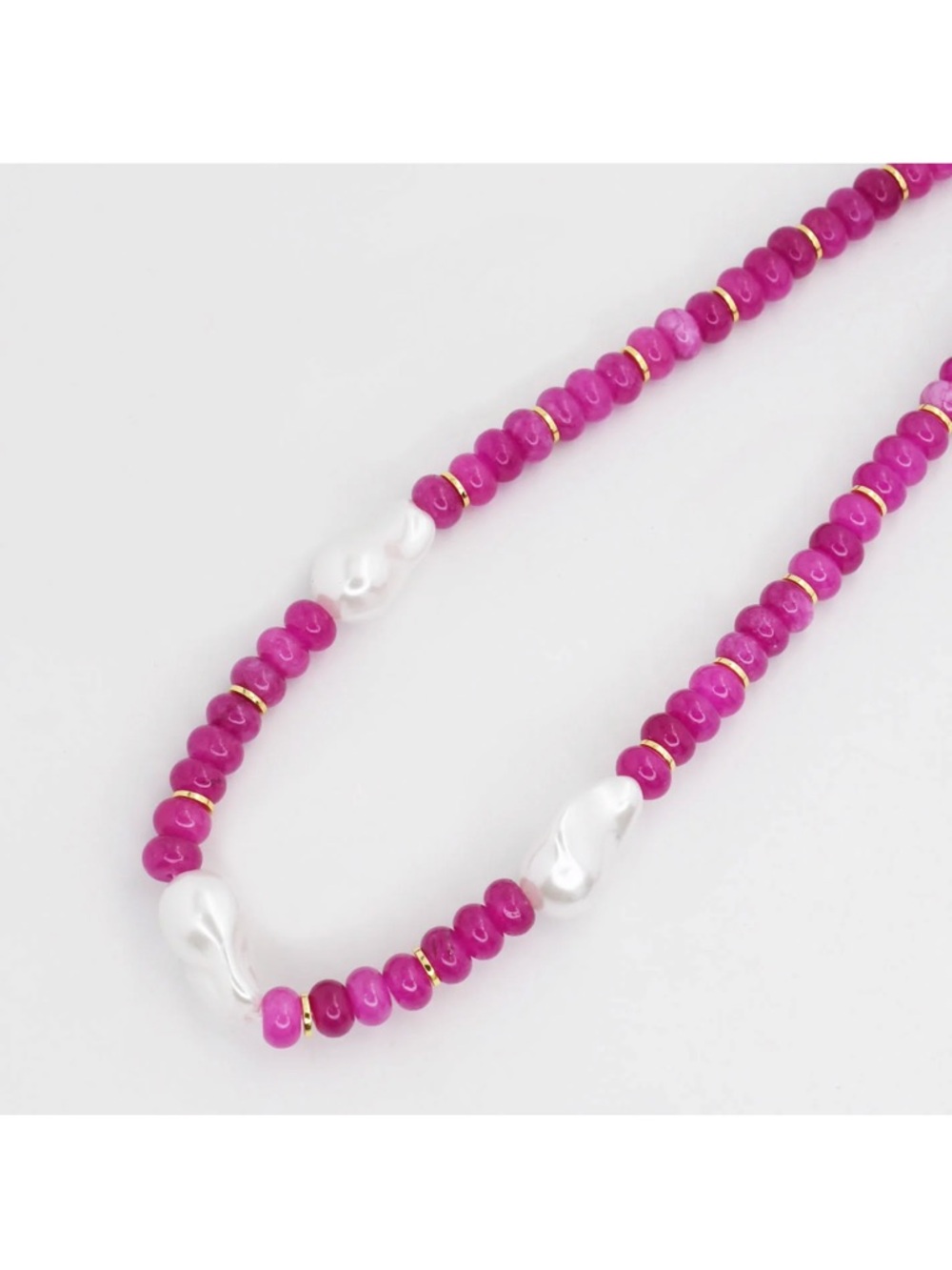 NWT Treasure Jewels Pearl Pink Gemstone Necklace